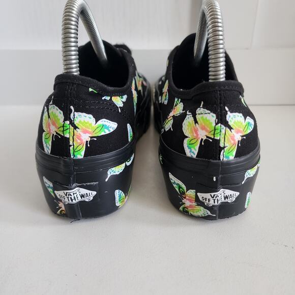 VANS Women's Size 7.5 Platform Black Morphe Blackout Butterfly Eye Glow Dark - Picture 7 of 10